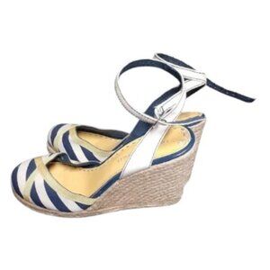 TOMMY HILFIGER Striped Espadrille Wedge Sandals